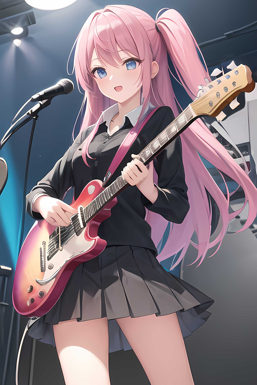 二次元美图#音乐少女