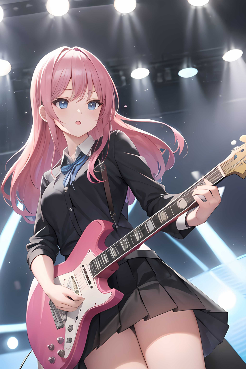 二次元美图#音乐少女