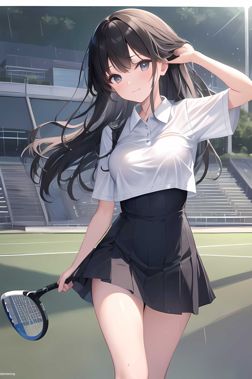 二次元美少女# 网球少女