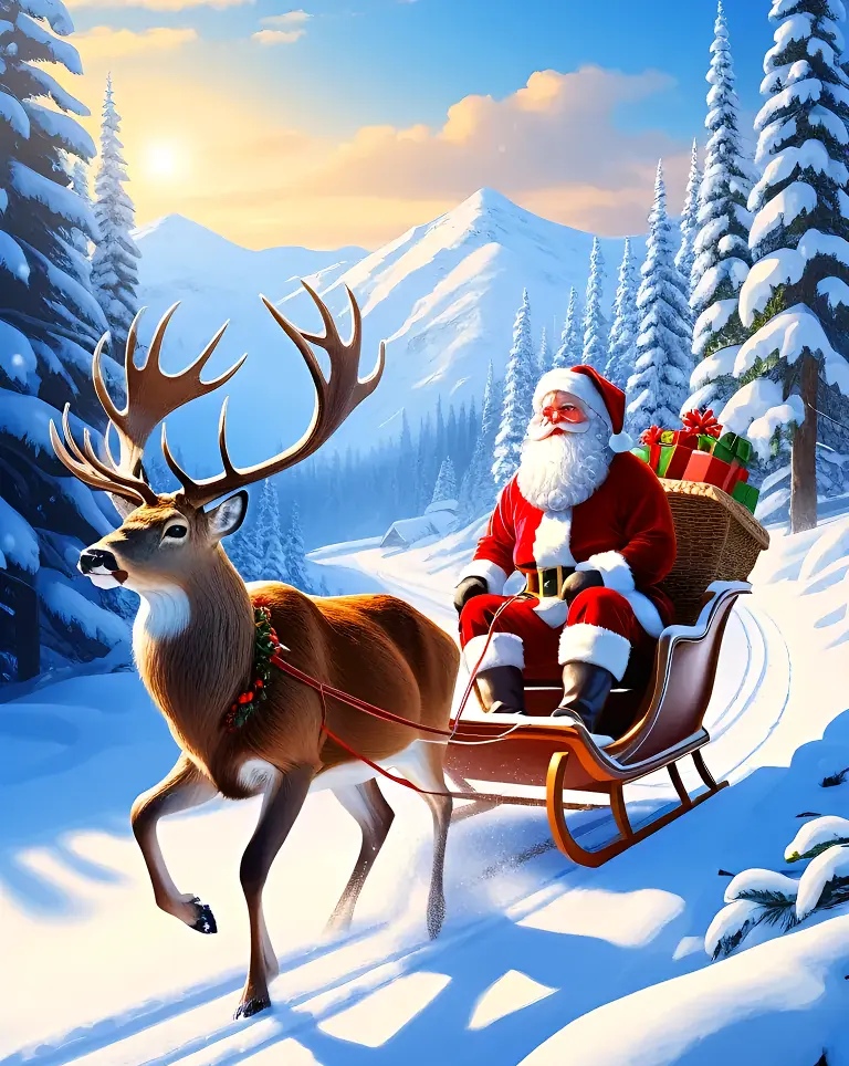 昨晚,我在梦中遇到了圣诞老人!