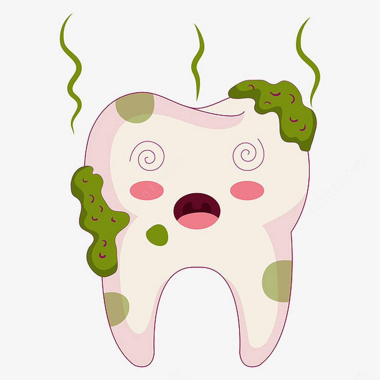 导致虫牙的细菌以糖类为食物,经过一系列反应在牙齿表面形成牙景哌