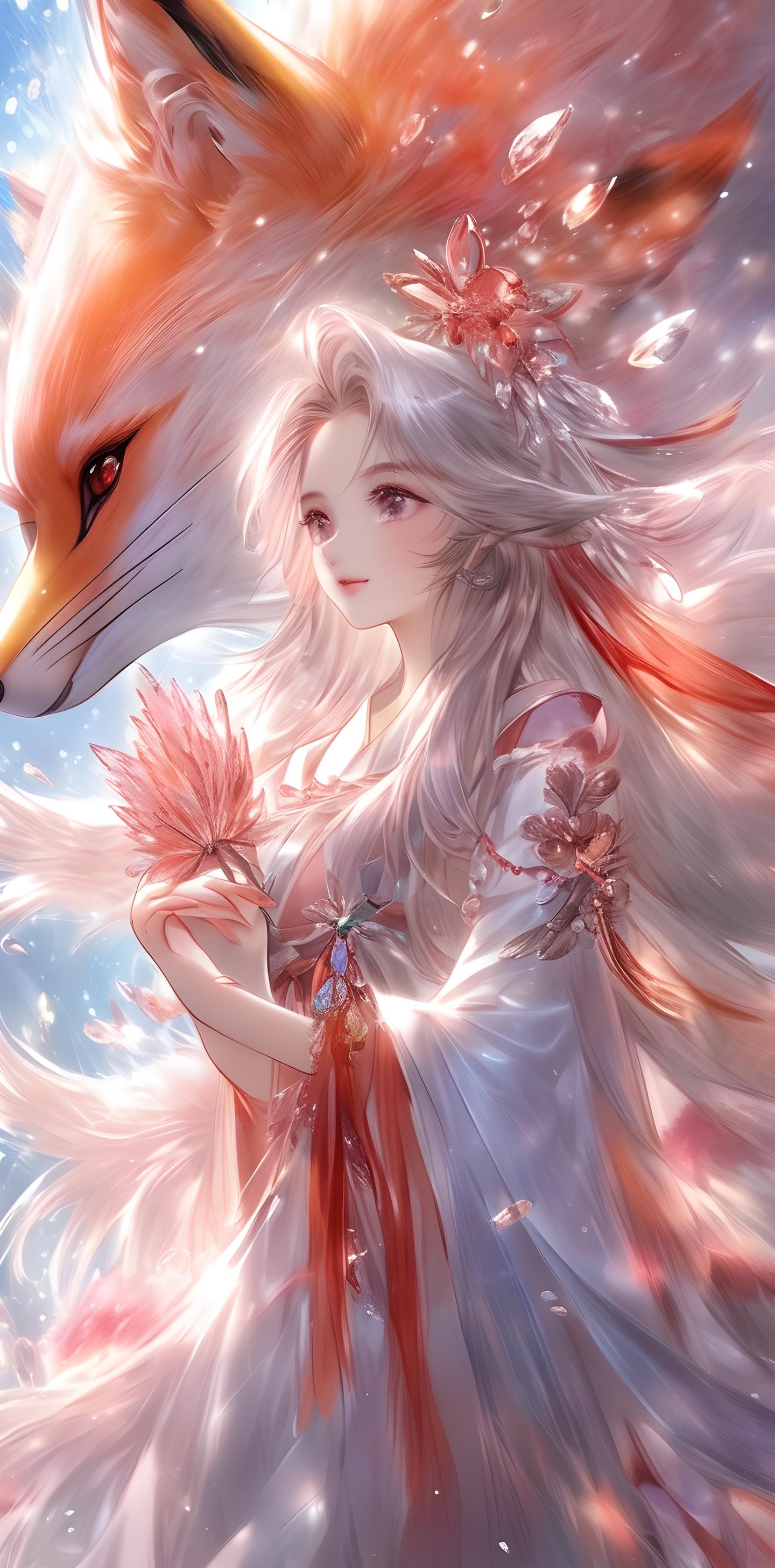 🌙🦊梦幻般的狐狸耳朵女神降临!