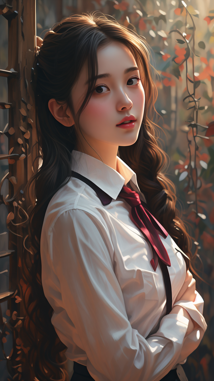 静谧时光,与棕色卷发女神的邂逅