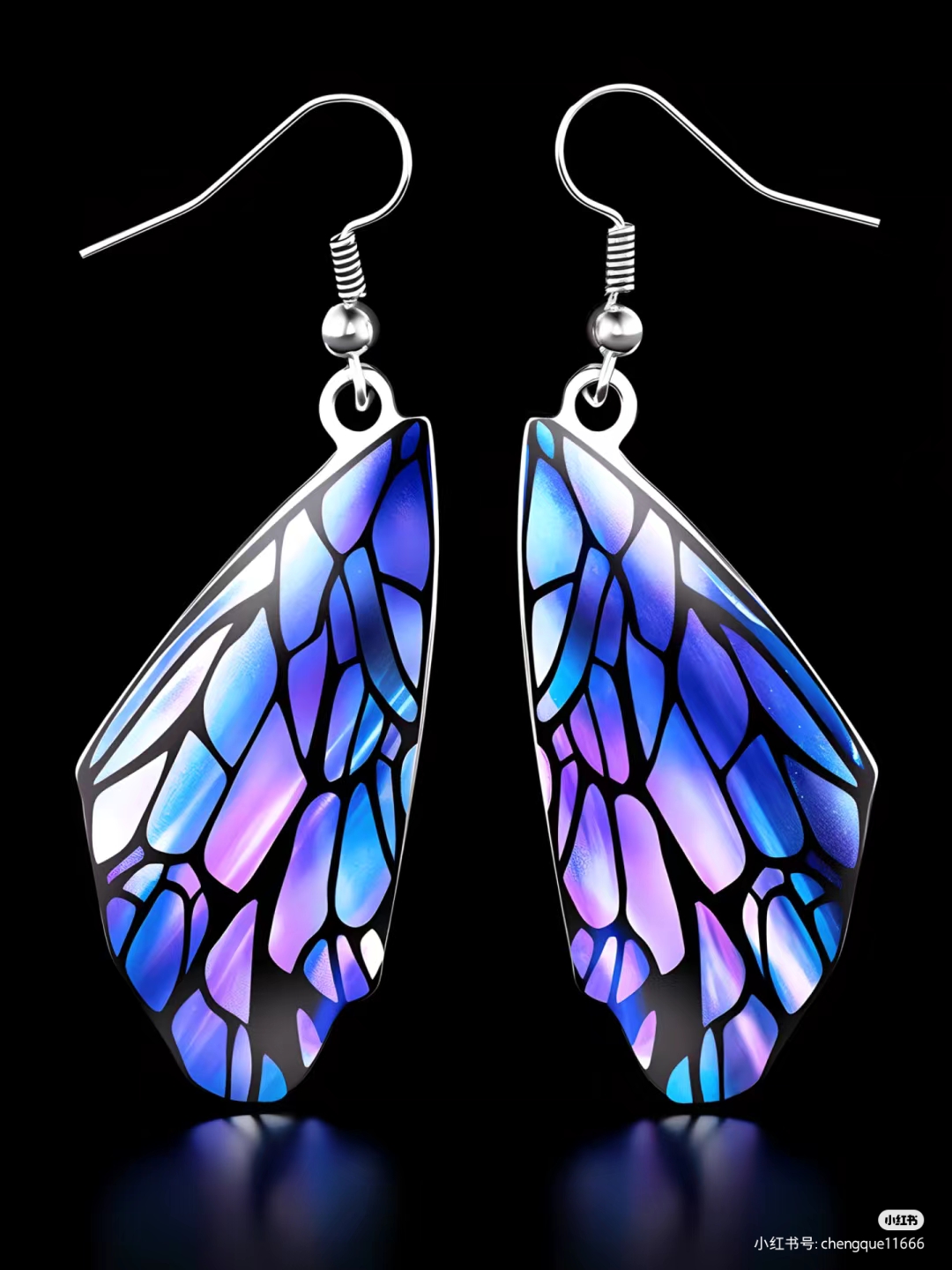 蓝色蝴蝶耳坠,你们喜欢哪个#二次元专属交流地