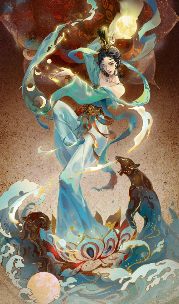 国风二十八星宿拟人  画师:四野吃鱼