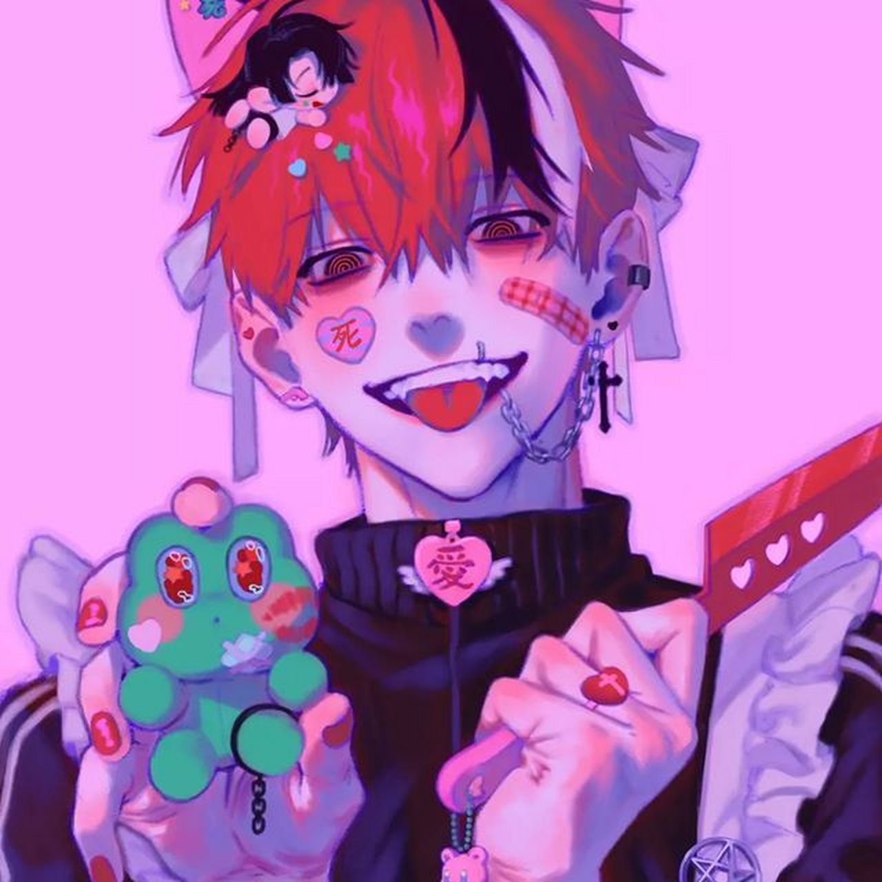 粉色系病娇男孩.  画师:gyuing666