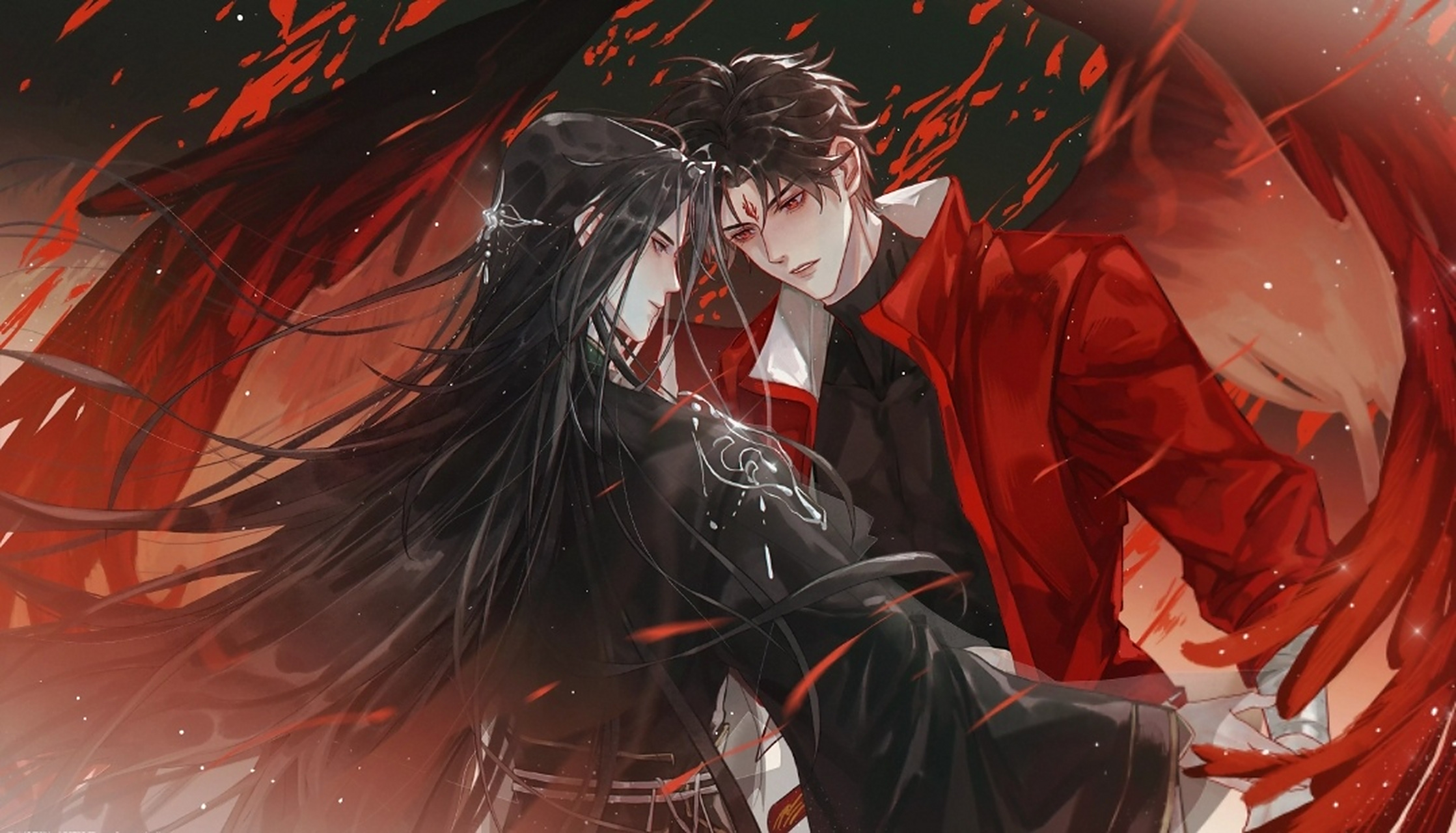 在岩浆的浪尖上,有烧不完的余烬.#烈火浇愁#   画师:少迹寻渊九