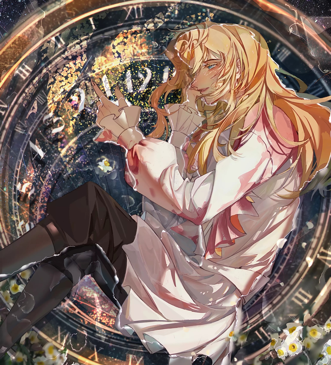 愿你在时光的长河里永生不死,我的纳西索斯.  画师:白昼入侵