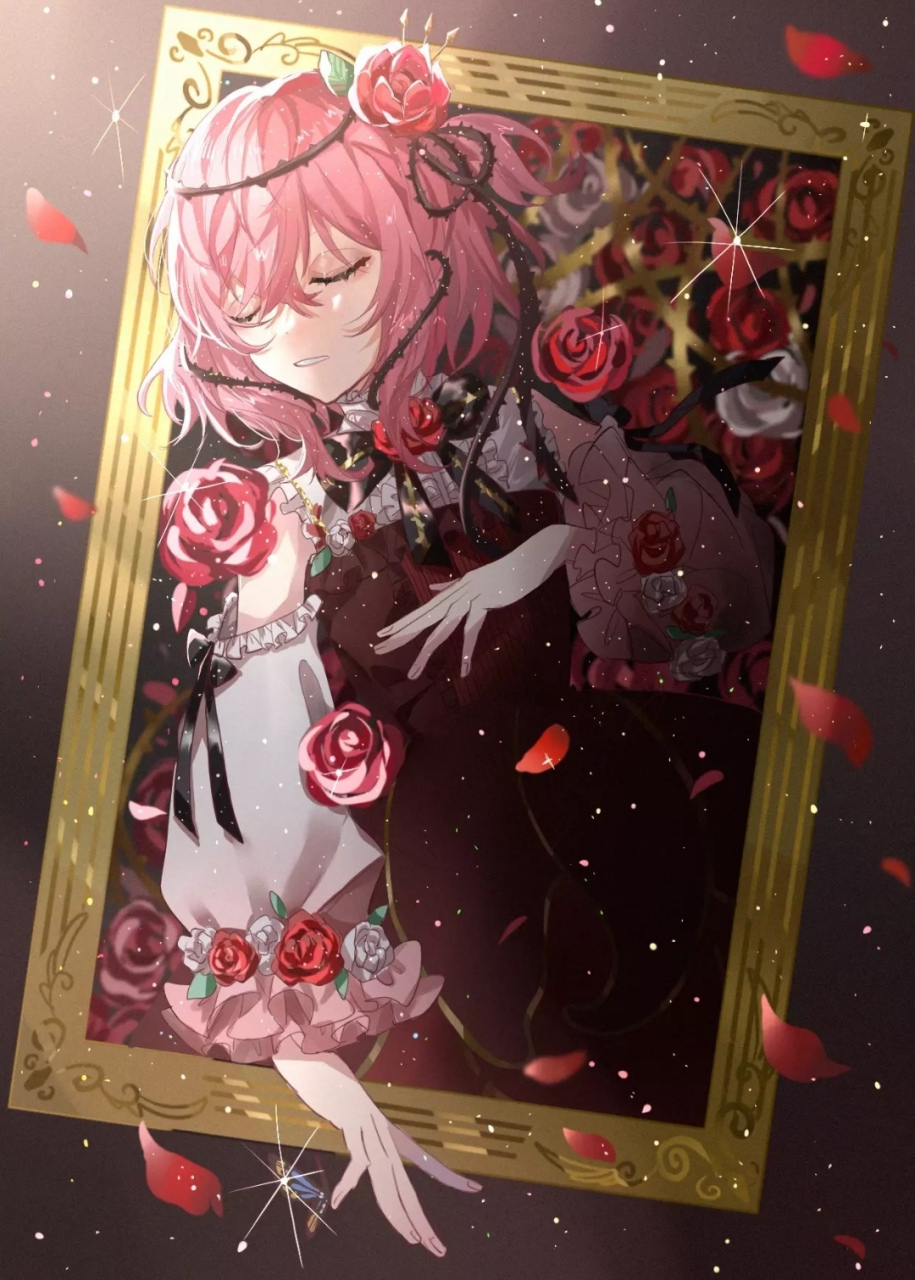 玫瑰在荆棘中自由生长…  画师:蒼色ェキ