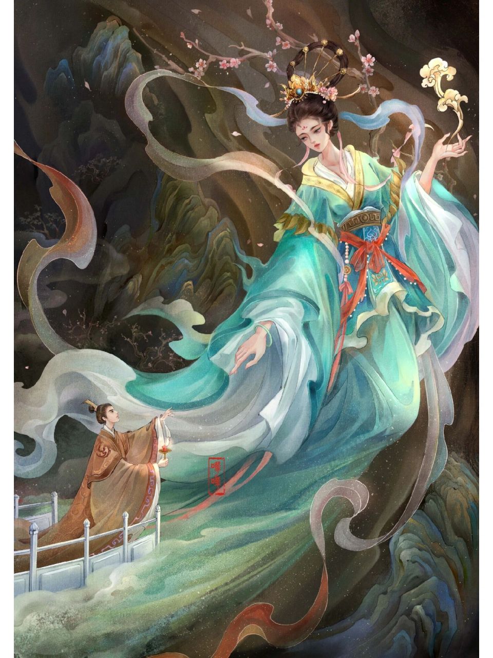 襄王有梦,神女无心. 画师:哗哗huahua哗哗