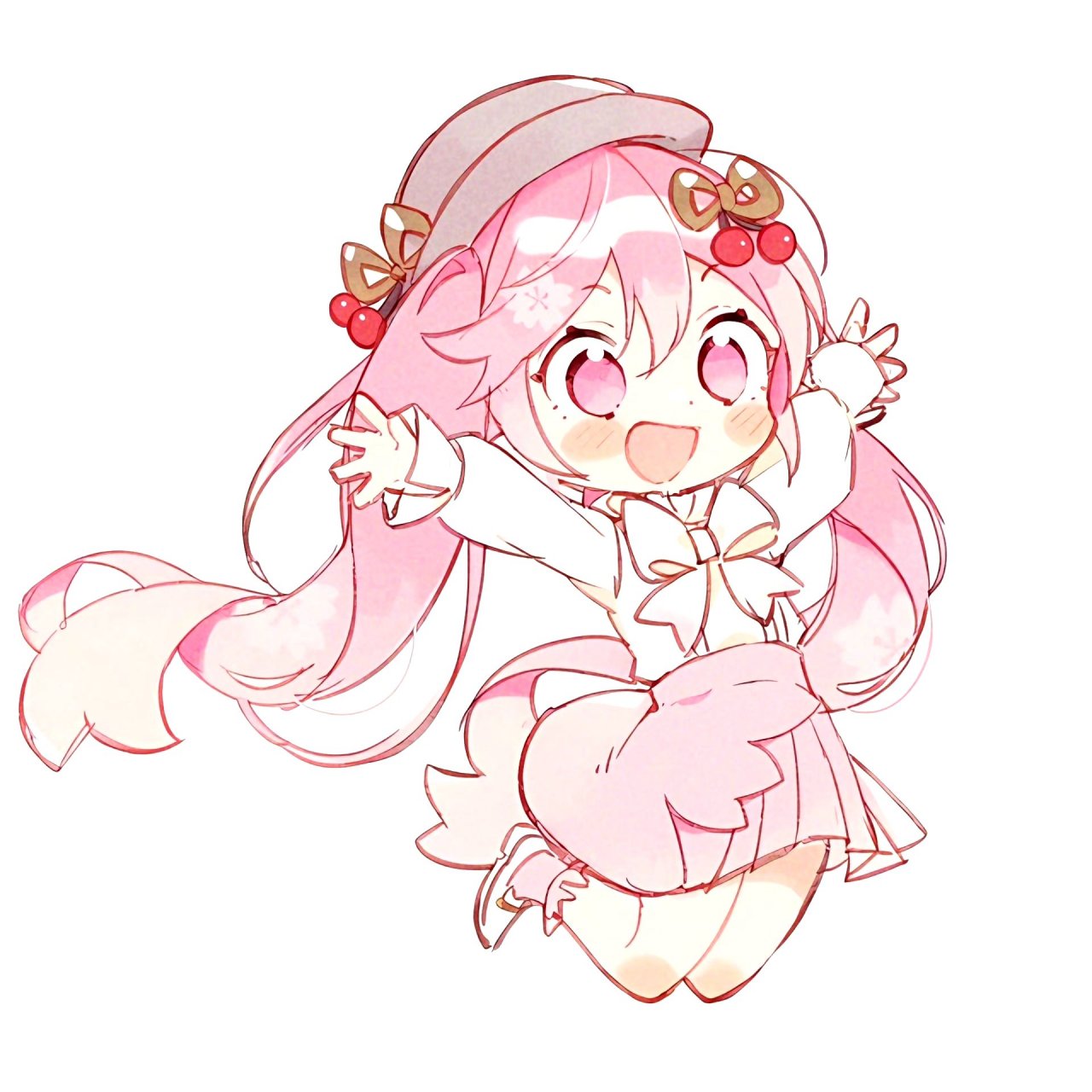 超可爱的樱花未来94#初音未来#   画师:ekureea