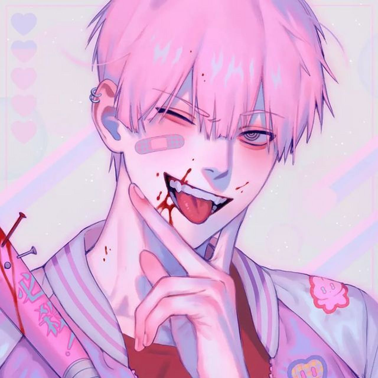 粉色系病娇男孩.  画师:gyuing666