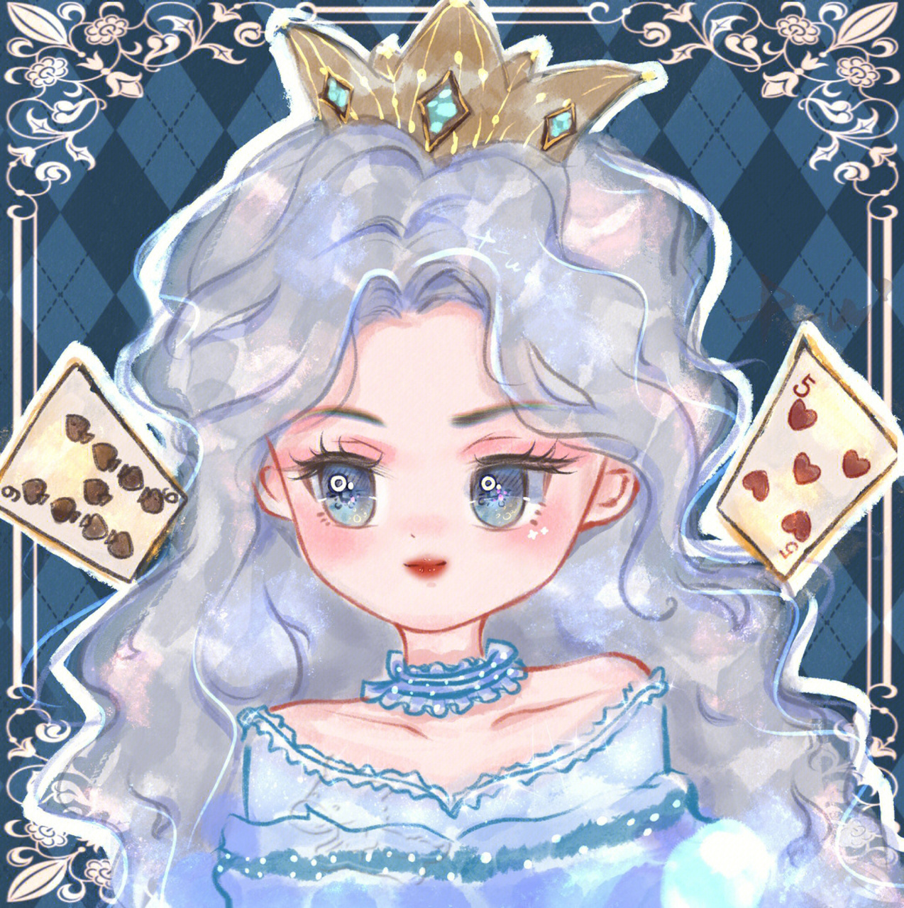 爱丽丝梦游仙境·「红皇后」「白皇后」  画师:十一w