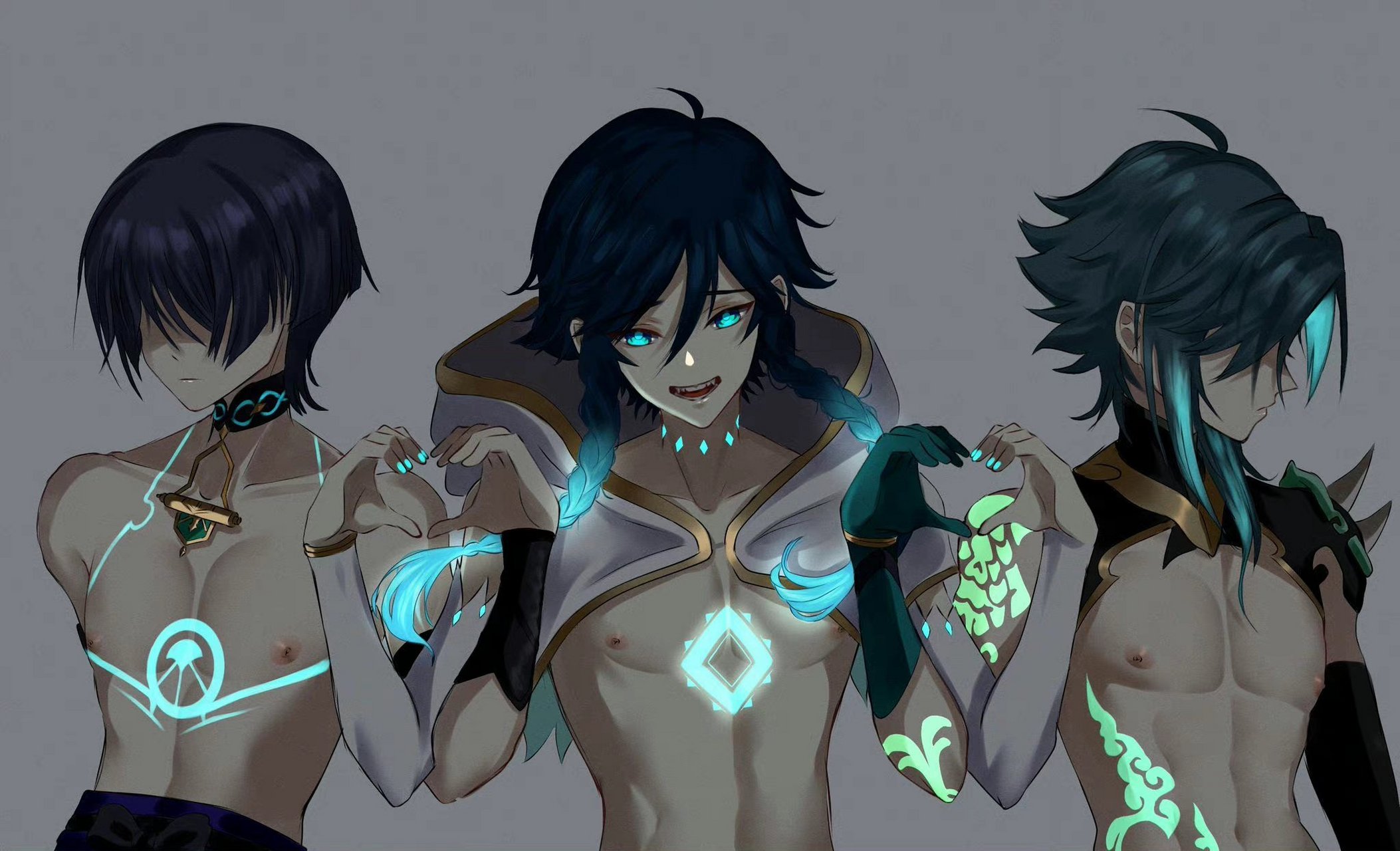 温迪:大家来看我和我兄弟的夜光纹身  图源:didin_ed