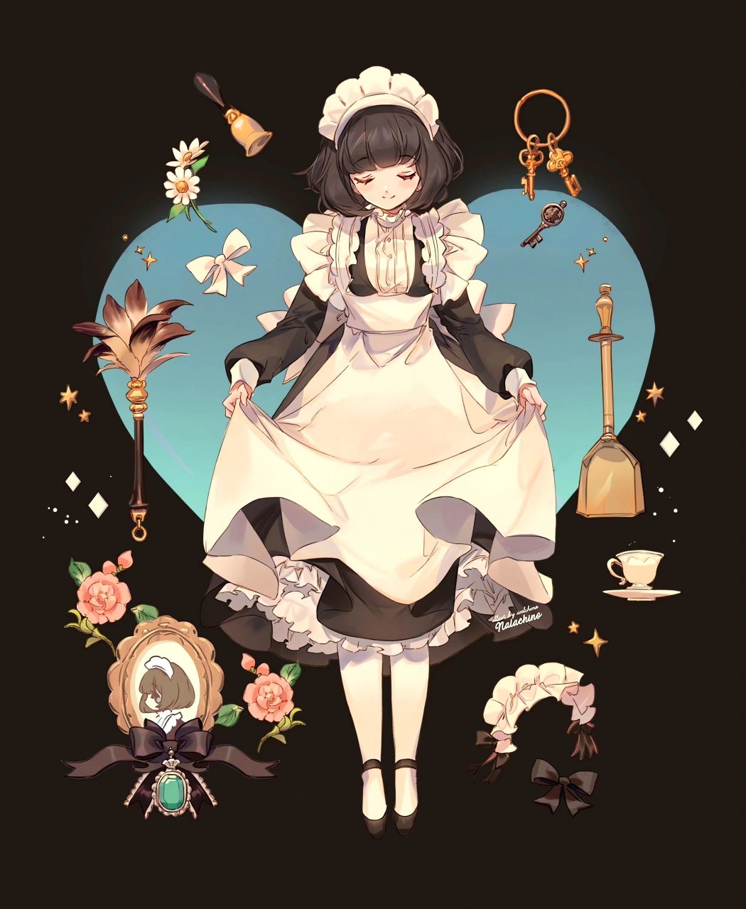 女仆装二次元少女75  画师:welchino