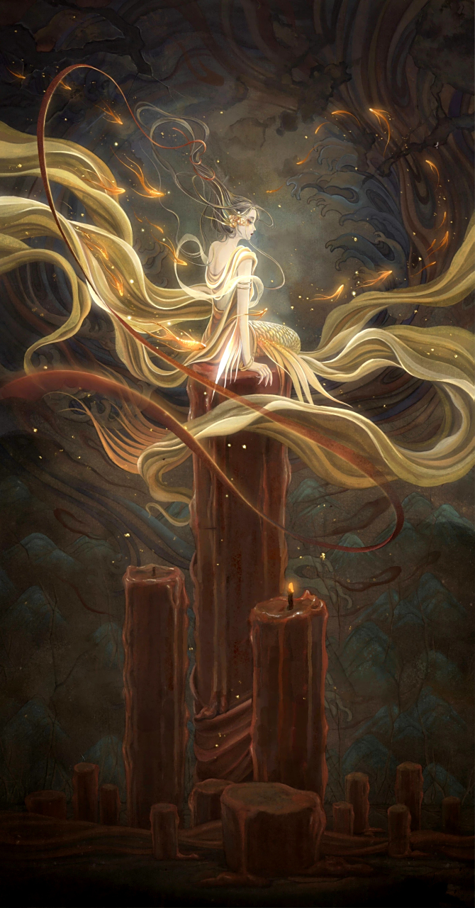 人生究竟有多长🕯️ ——《人鱼烛》 ​  画师:熙往ljx
