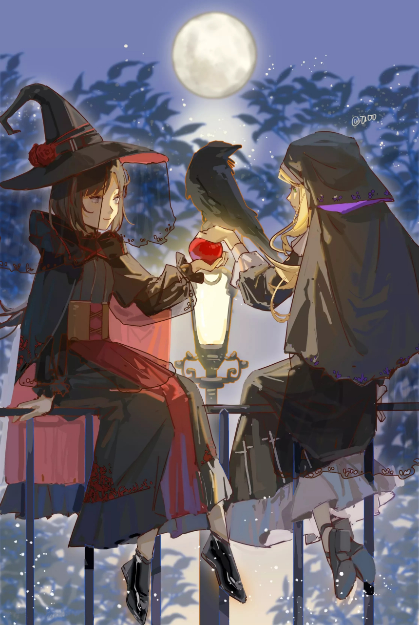女巫和修女说,今晚是个平安夜96  画师:方圆圆