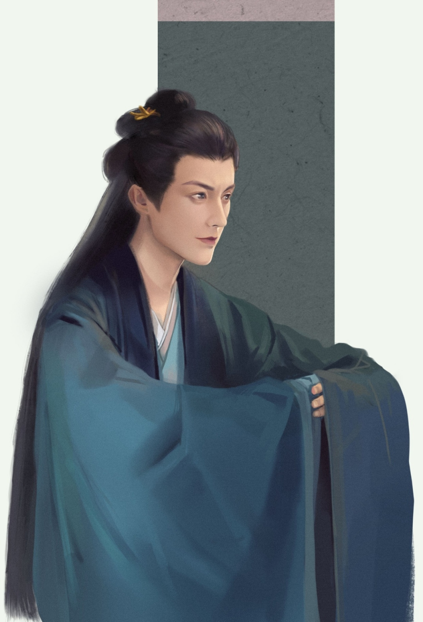 "我是褚嬴,南梁围棋第一人." 画师:一笔三点水
