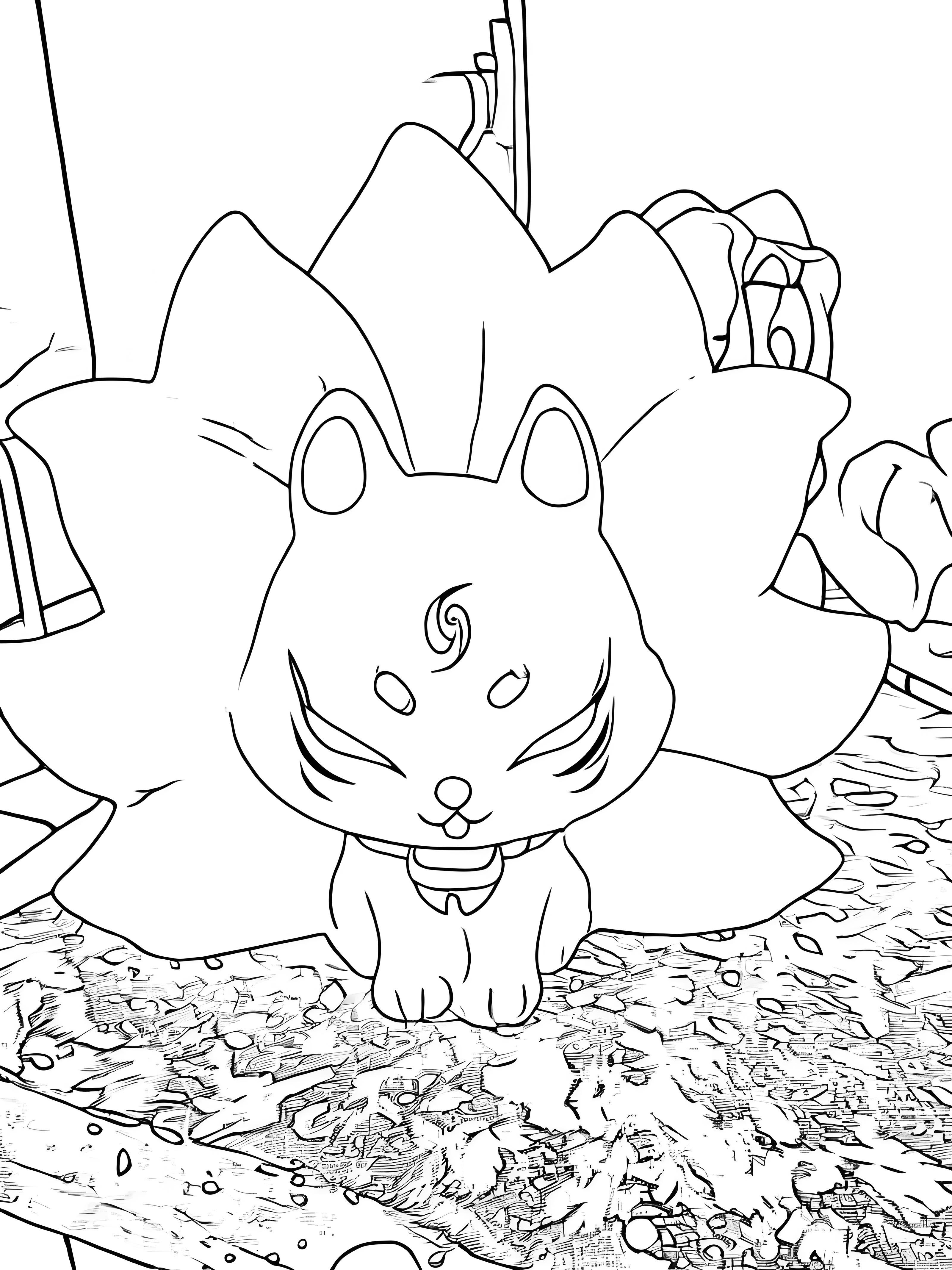 自己按右图捏的九尾狐