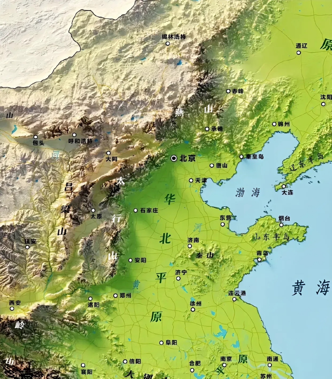 太行山脉地图全图图片