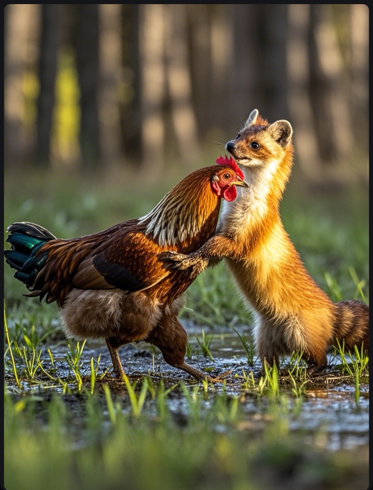 这森林里的小狐狸和鸡,真是一对不按套路出牌的好搭档