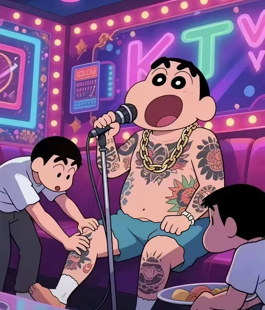 蜡笔小新也长大了变成社会人!