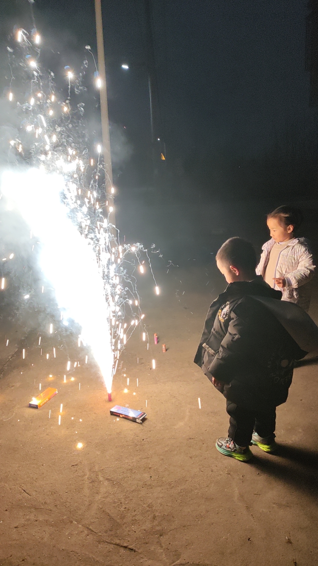 烟花绽放夜空,孩童欢笑连连,一张图总结我的春节,是