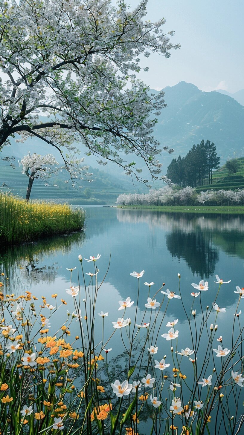 山水风景图片真实花鸟图片