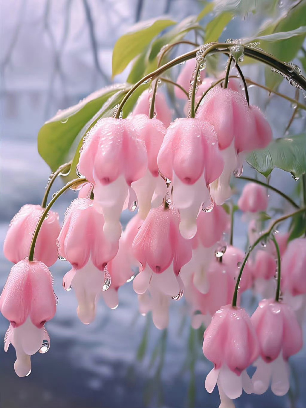 雨中铃兰花,太美了#花