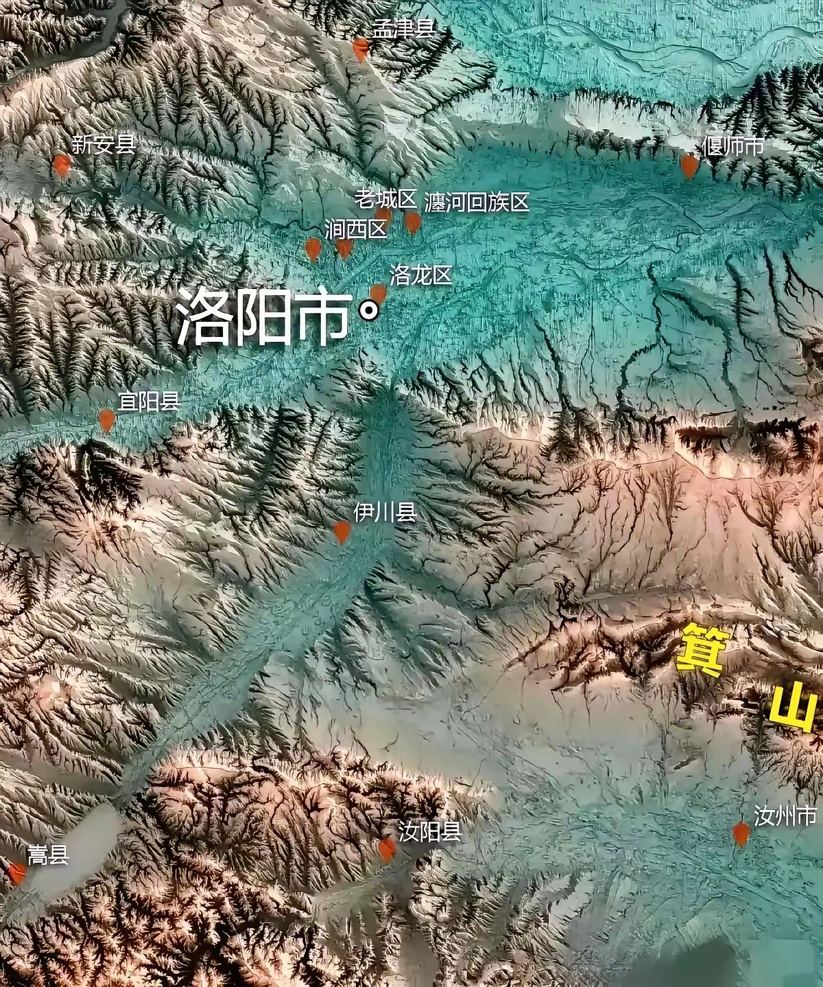 北邙山的高度尽管仅有300米,却能将黄河洪水阻拦