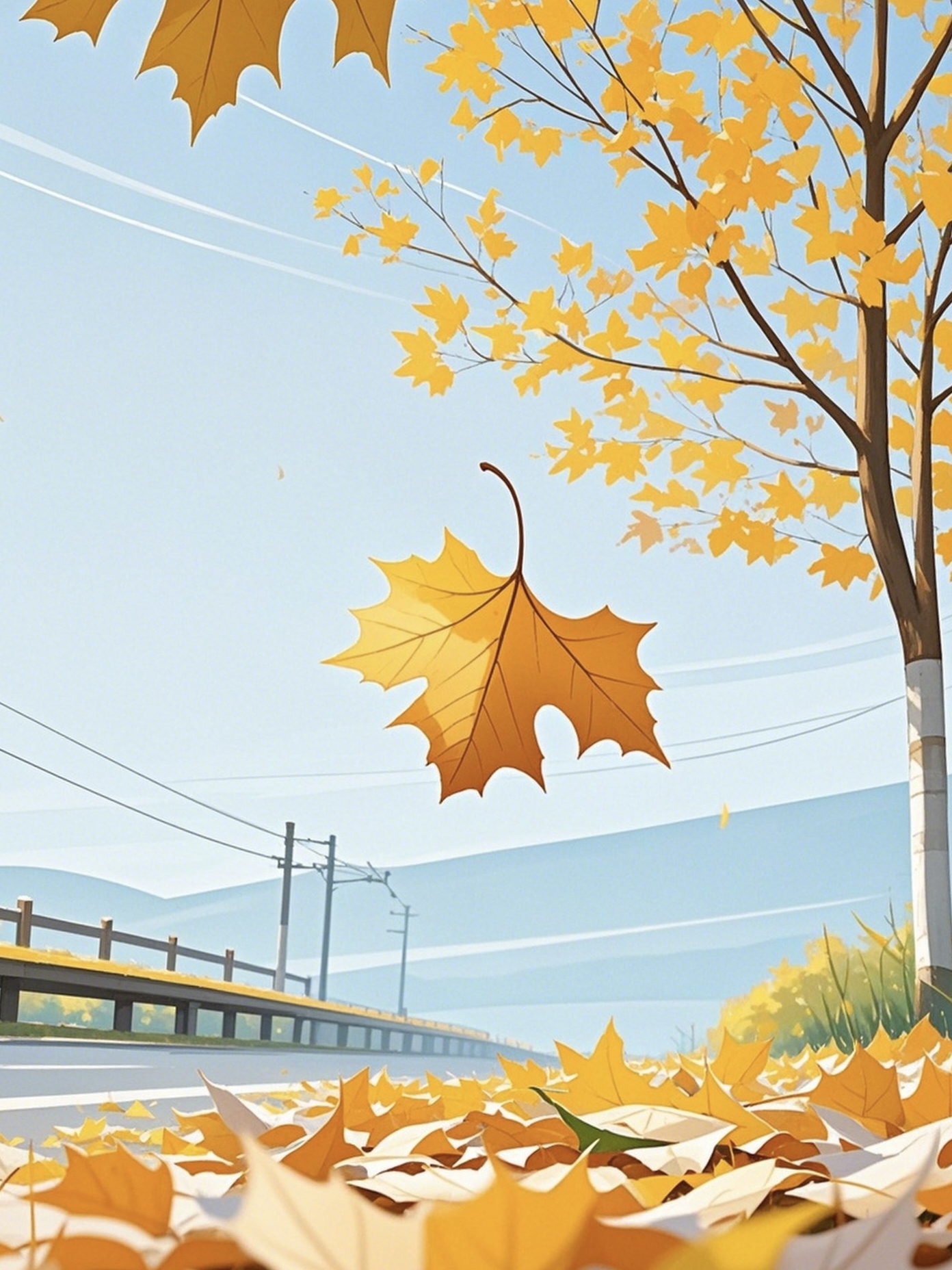 深秋的梧桐叶,打着旋儿坠地时,总有人对着满地金黄叹息