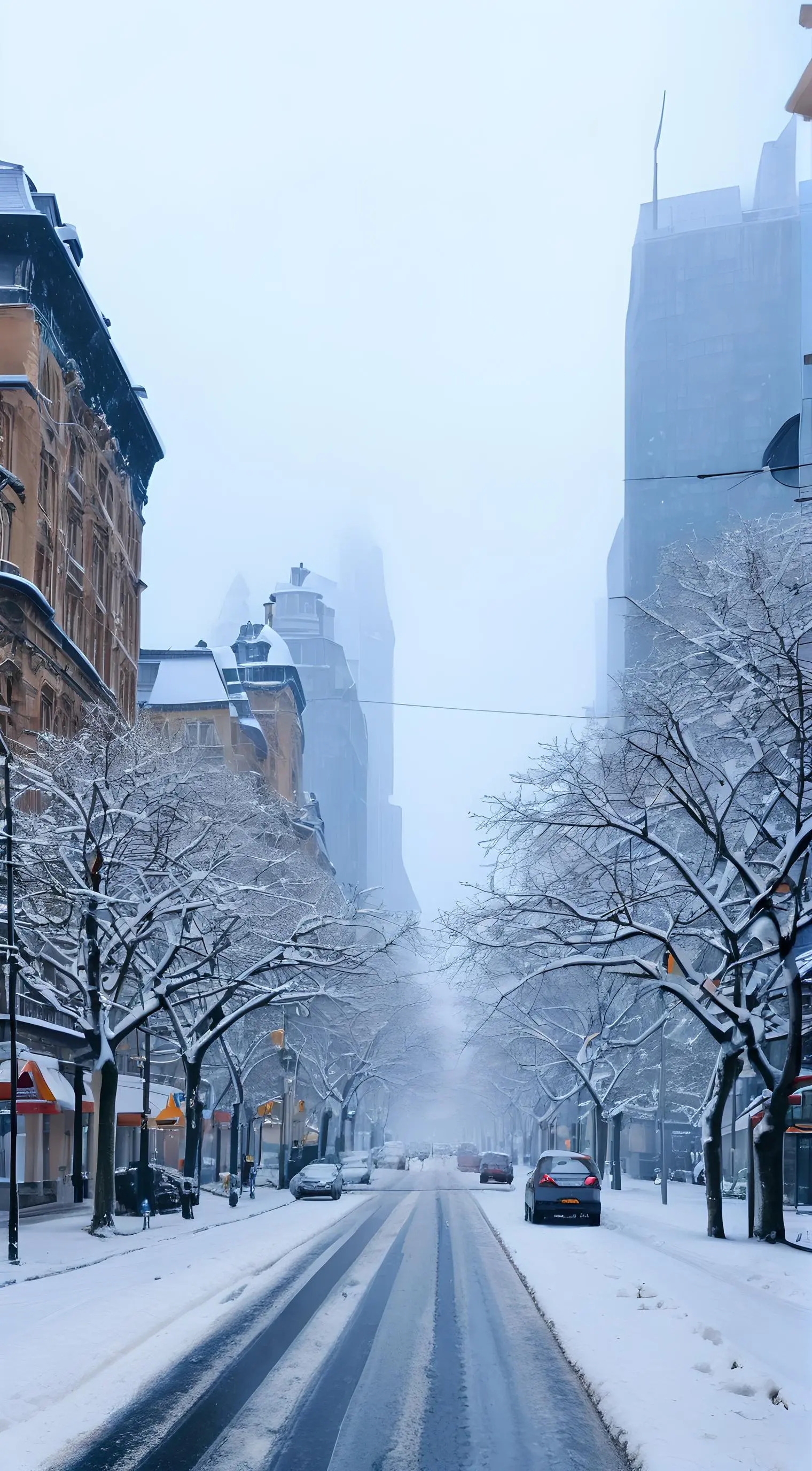 城市下雪天图片大全图片