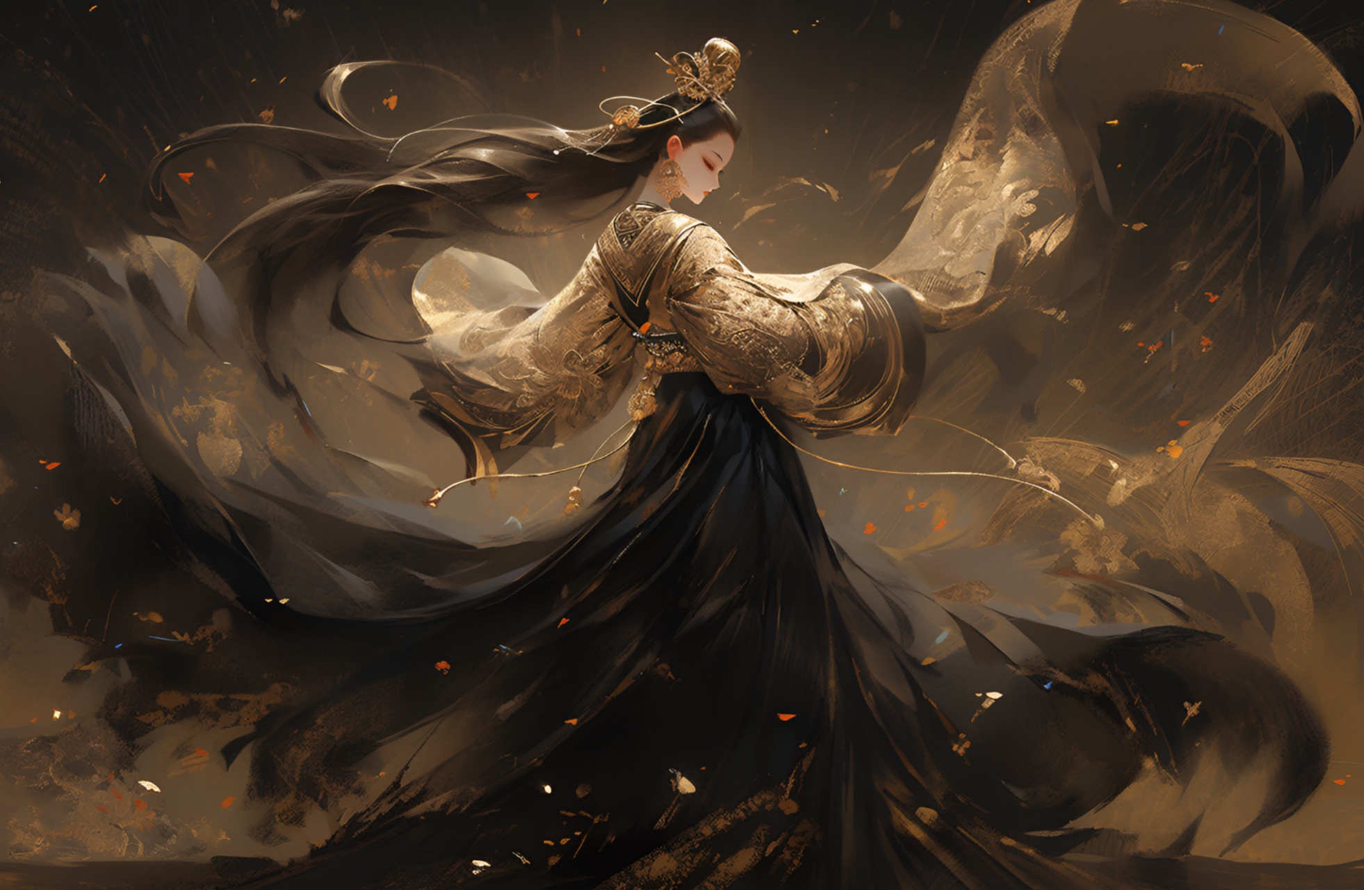 【天女洛神】华灯初上,金缎璀璨.