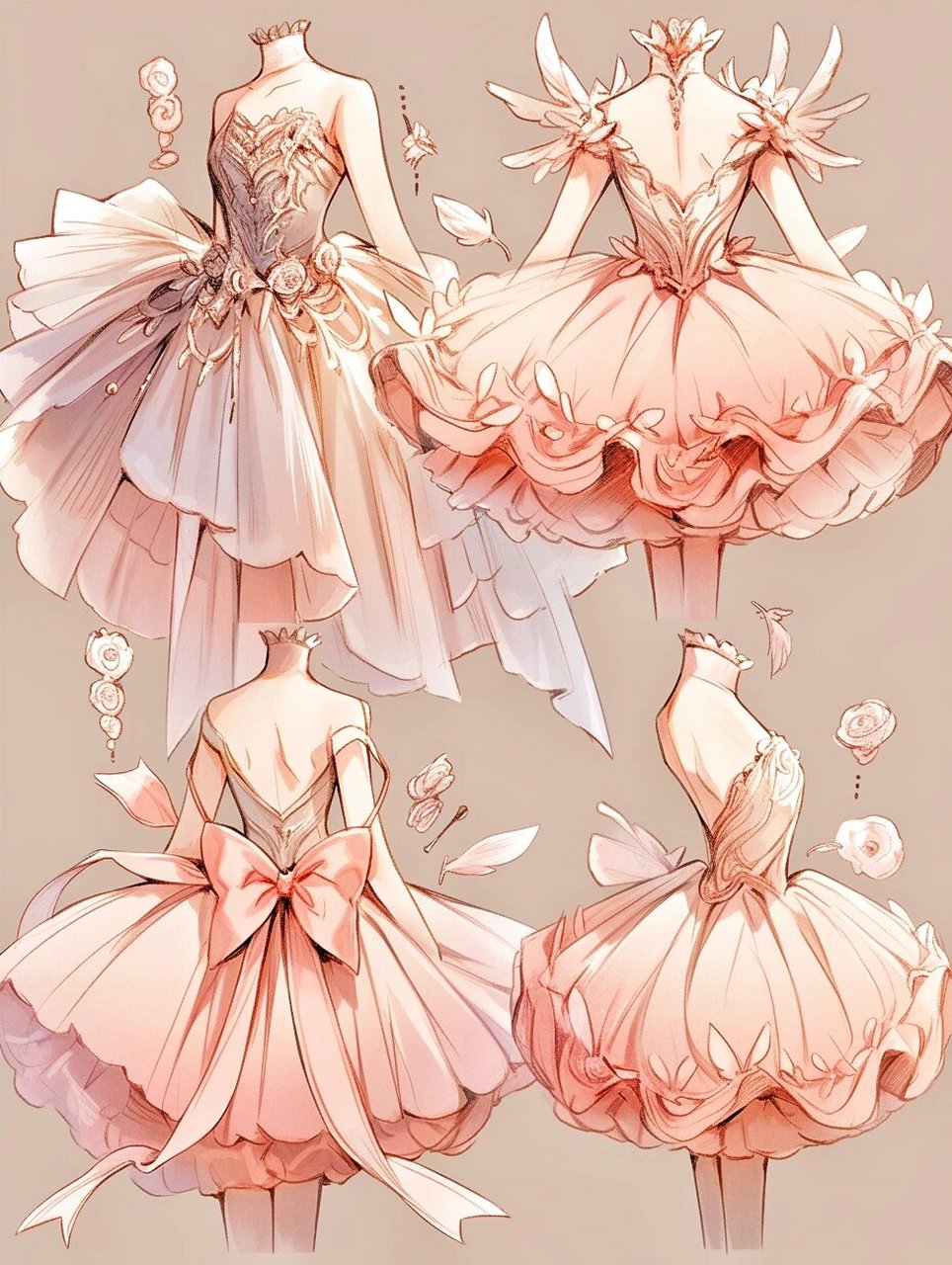 al繪畫粉色系列芭蕾舞裙