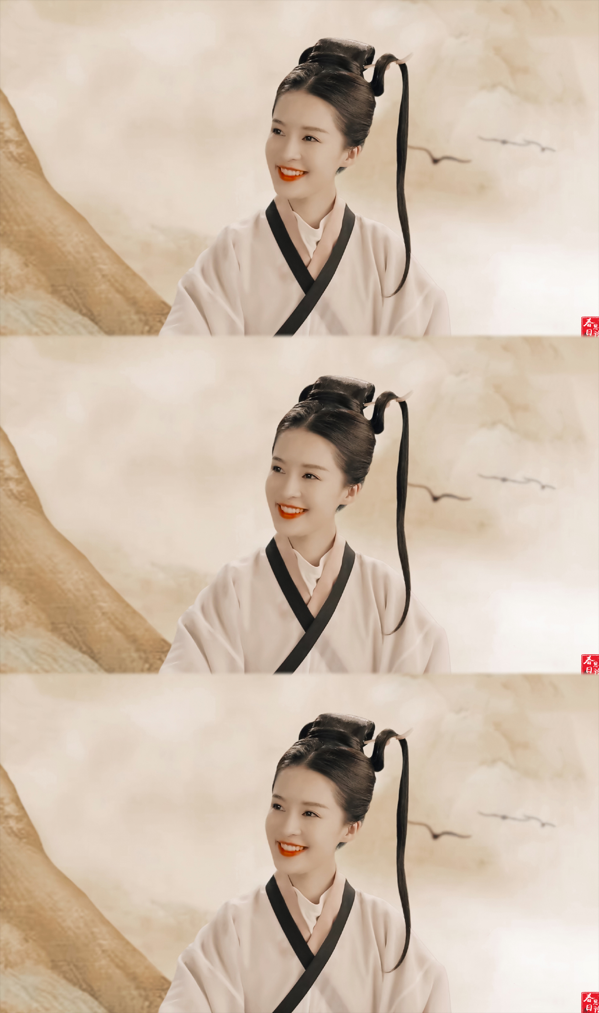 李沁# 综艺中饰演蔡文姬的角色图,还挺合适的(图源见logo,存档用,不