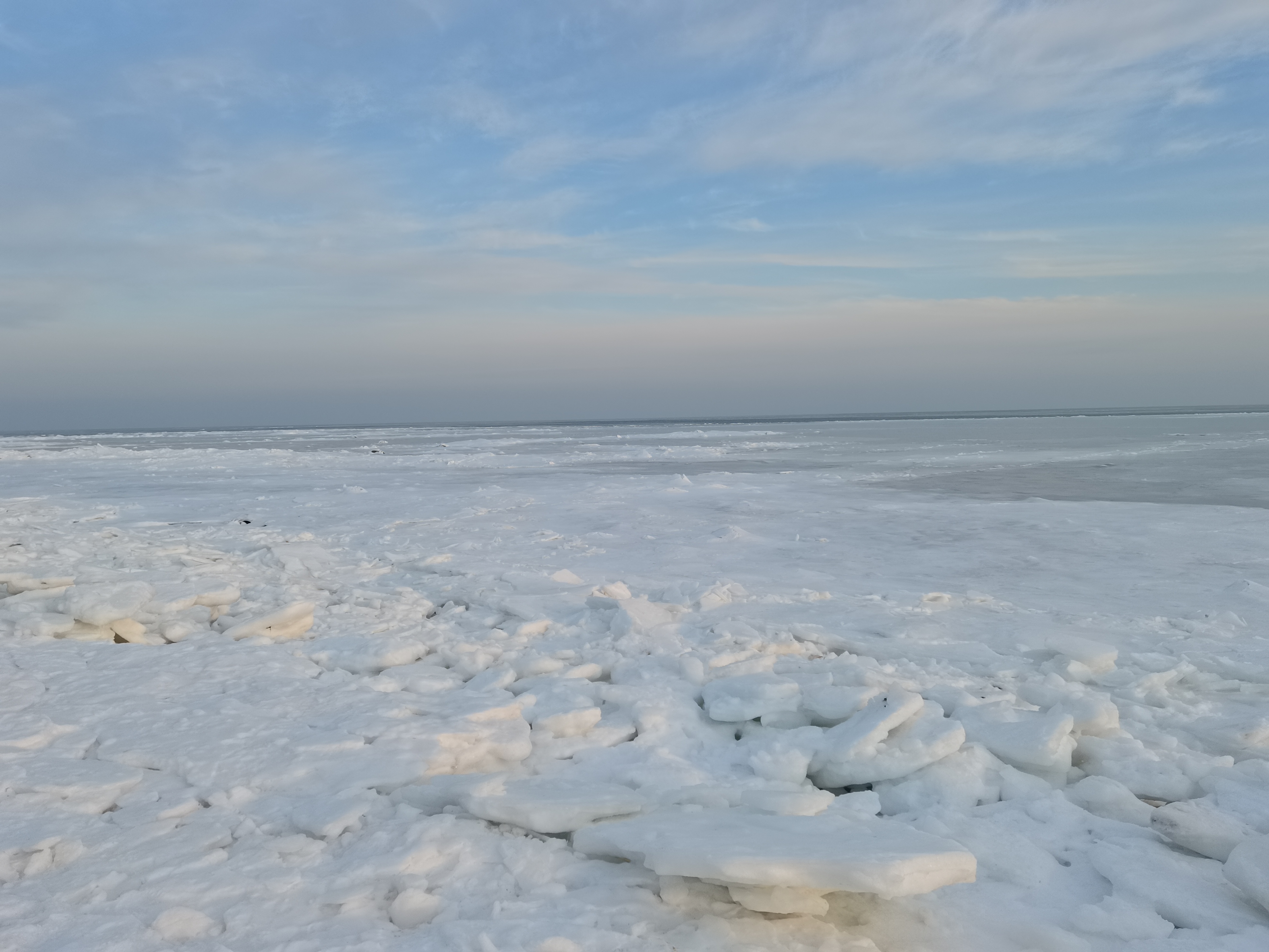 关于大海结冰 我在冬天看过南海,东海,黄海, 但真正能我看到壮阔和振