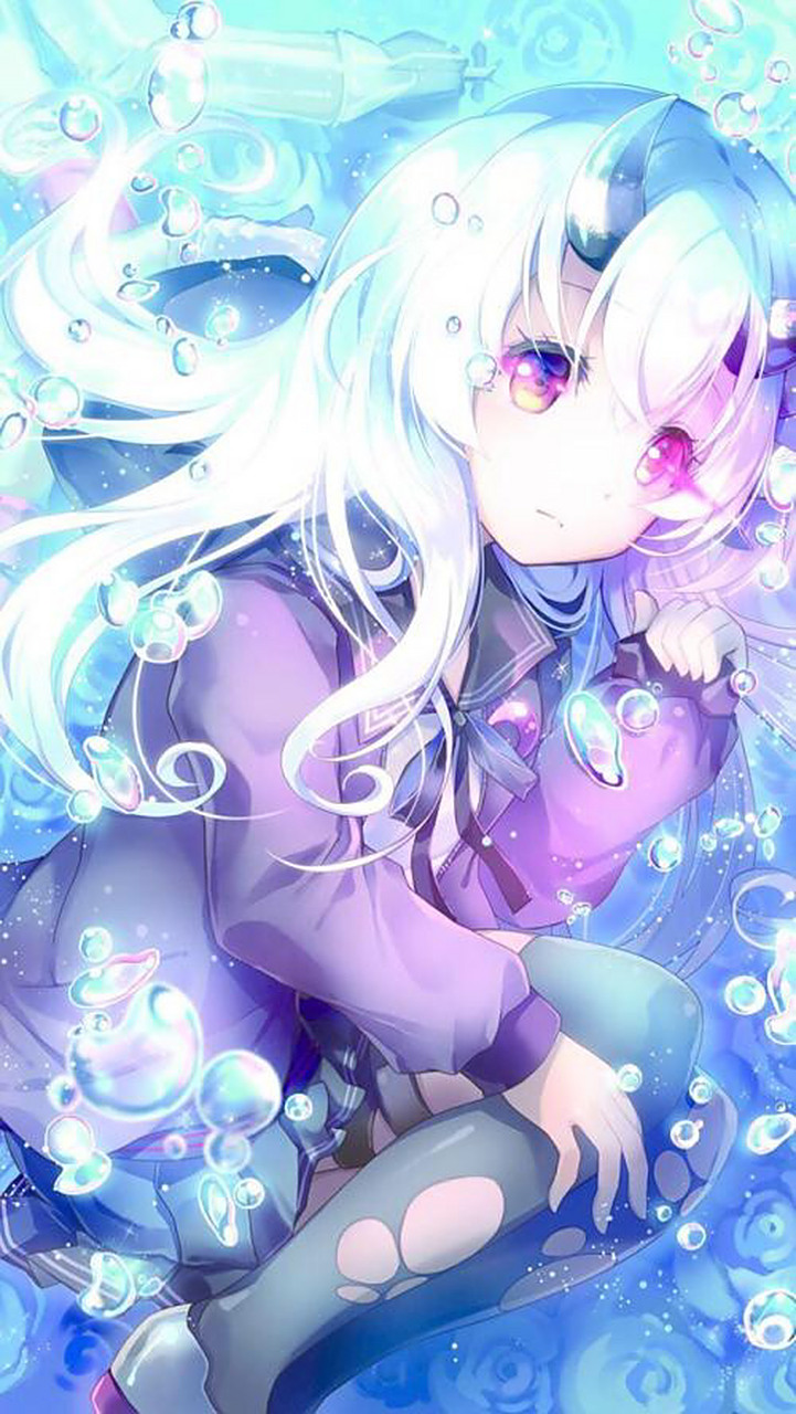 紫色系的动漫女孩!