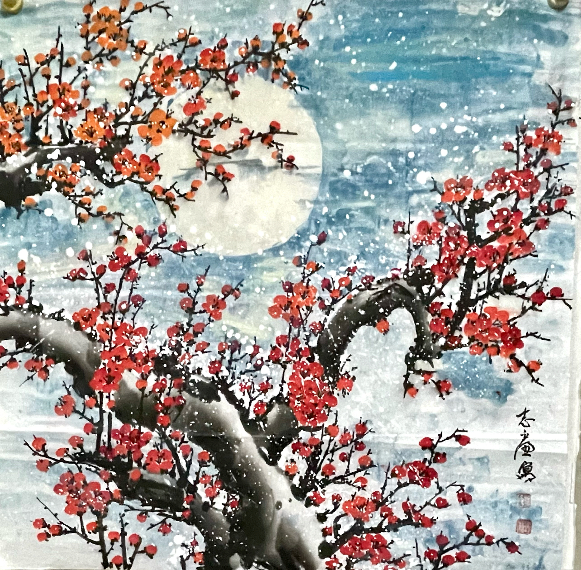 梅花魂画画图片