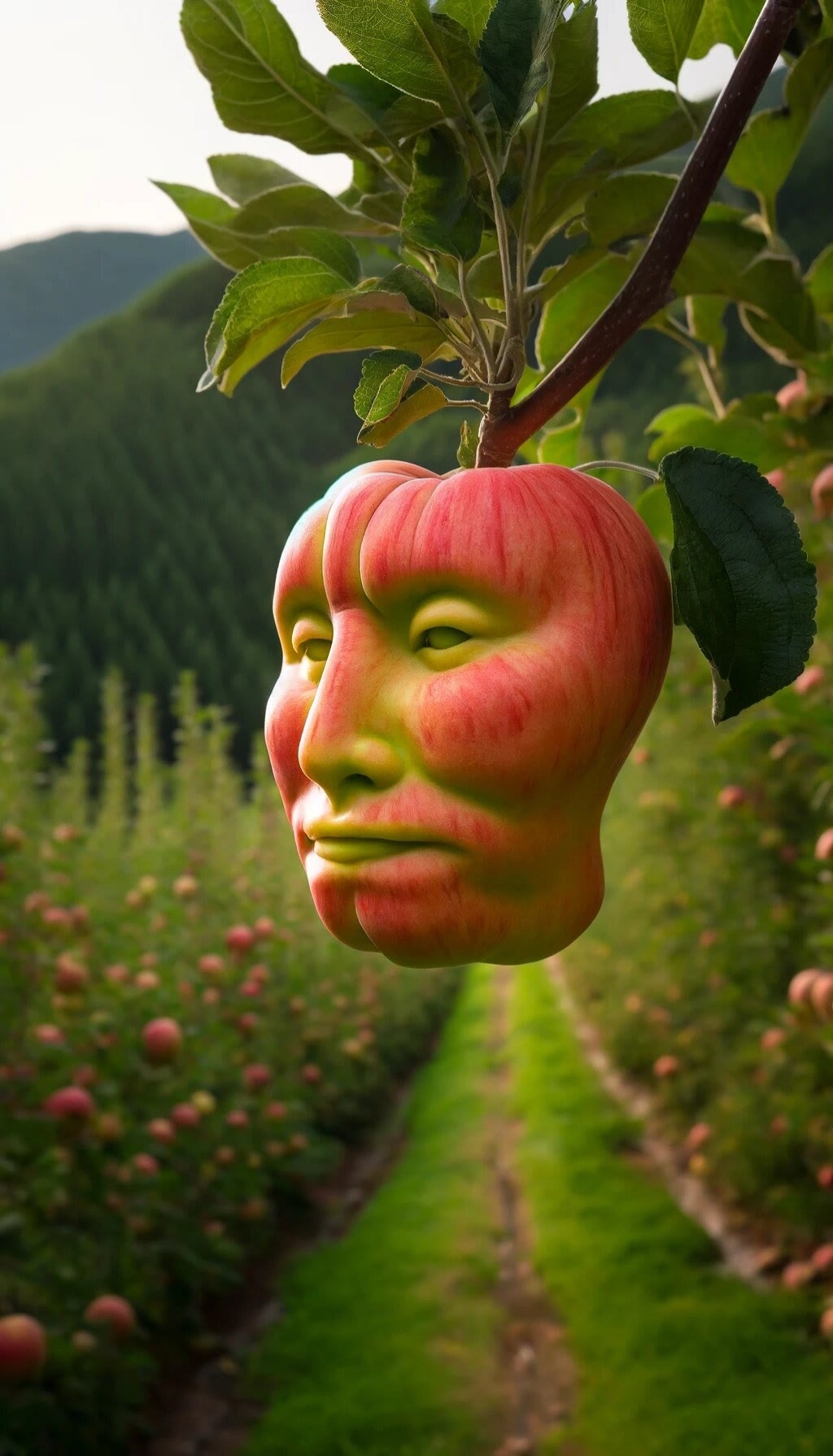 搞笑版红苹果图片用水果画人脸你的脸像红苹果的表情包人头型苹果图片