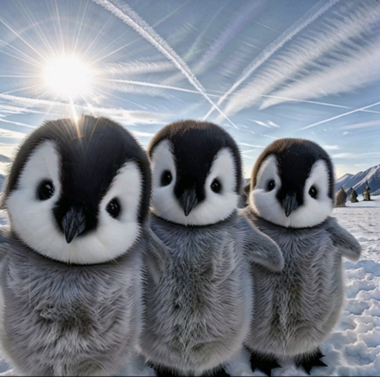 今晚和朋友一起去看企鹅展,好开心啊!