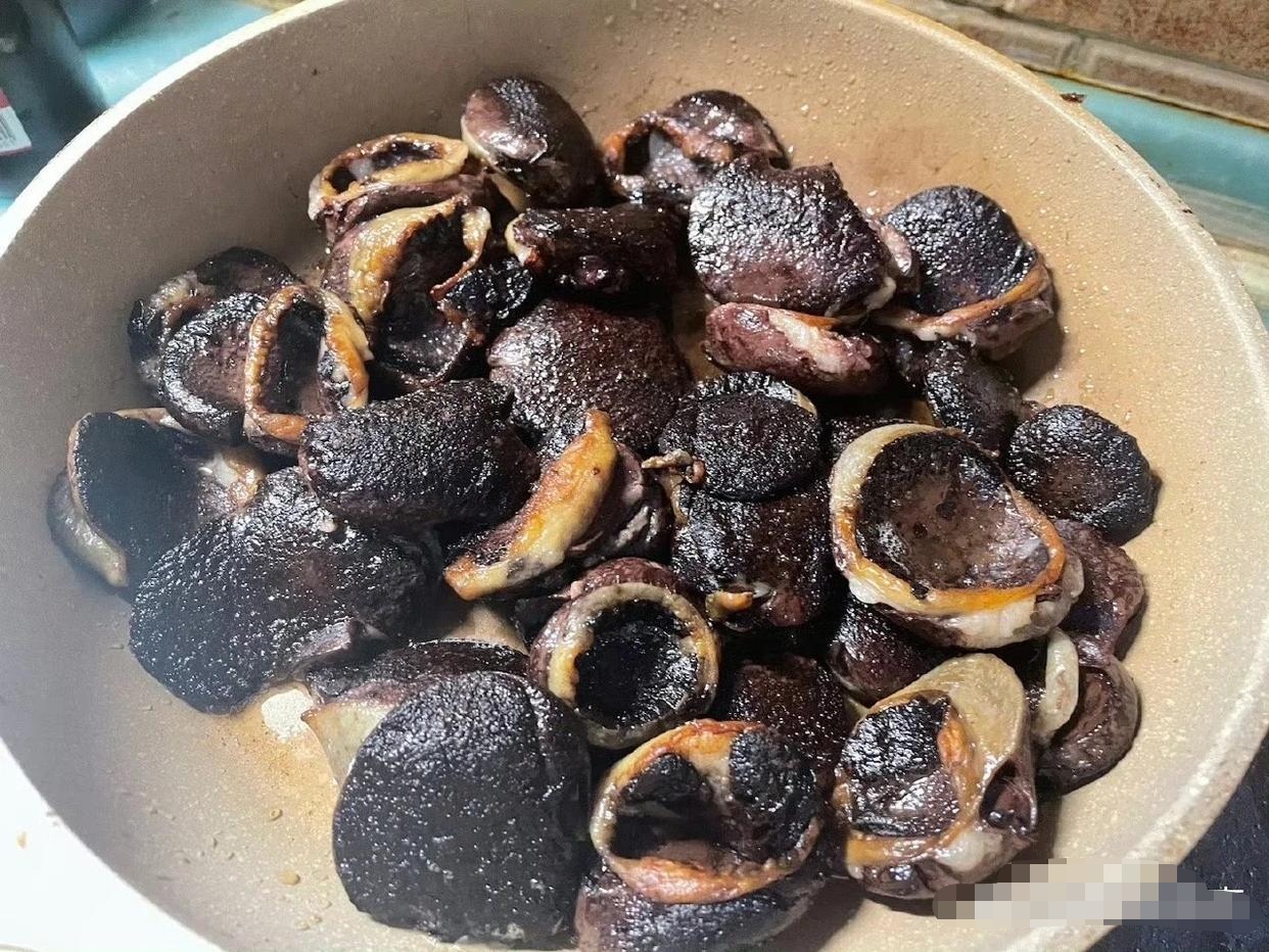 的饺子图片煎饺底部糊了图片蒸饺子干烧糊锅图片粑粑菌煮熟了的图片