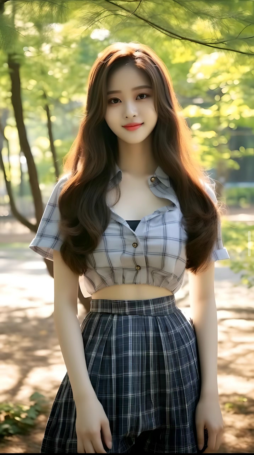 这位美丽的小姐姐秀发在阳光下闪耀着迷人的光泽,肌肤更显娇嫩.