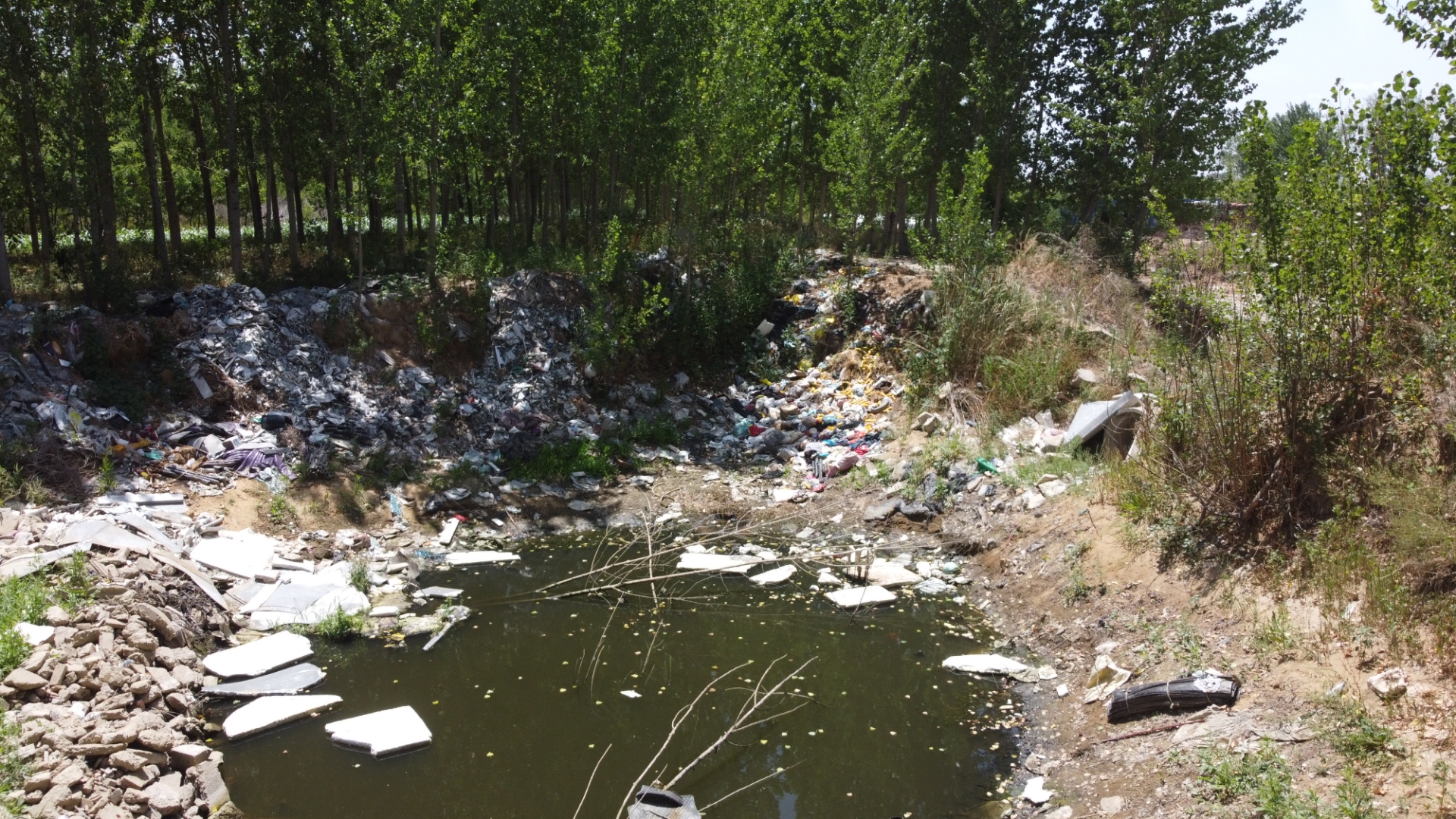 即墨区段泊岚镇:农田生态环境遭破坏,保护水源刻不容缓   近日,有村民