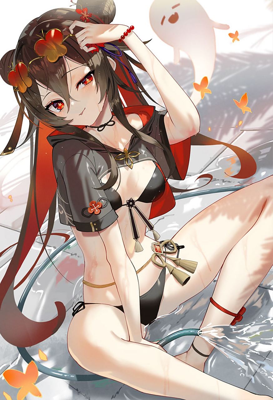 胡桃:夏天拿水管冲冲…呼呼呼,好多水水哟!#二次元# #动漫# #8023