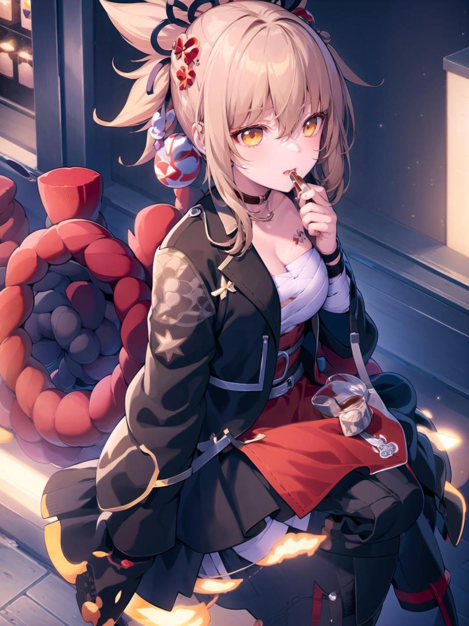 狐狸尾巴露出来喽#动漫# #8023# #二次元