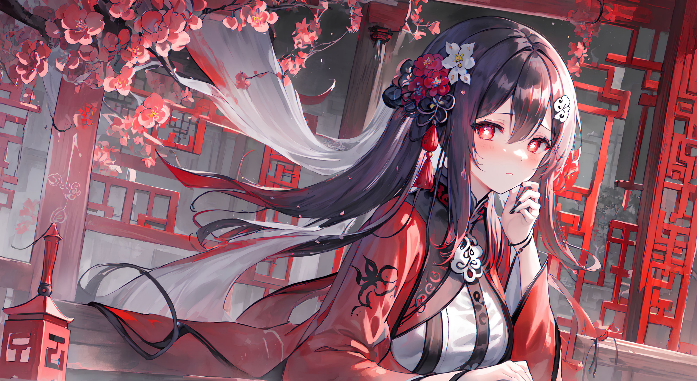 堂主的头饰,是爷爷从小为她准备的,红色屋檐下是美人胡桃儿,还是长大