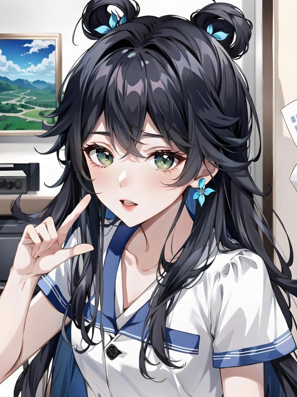 q弹q弹的,大眼睛扑灵扑灵,小鼻子小小的,可爱极了#动漫# #8023# #二