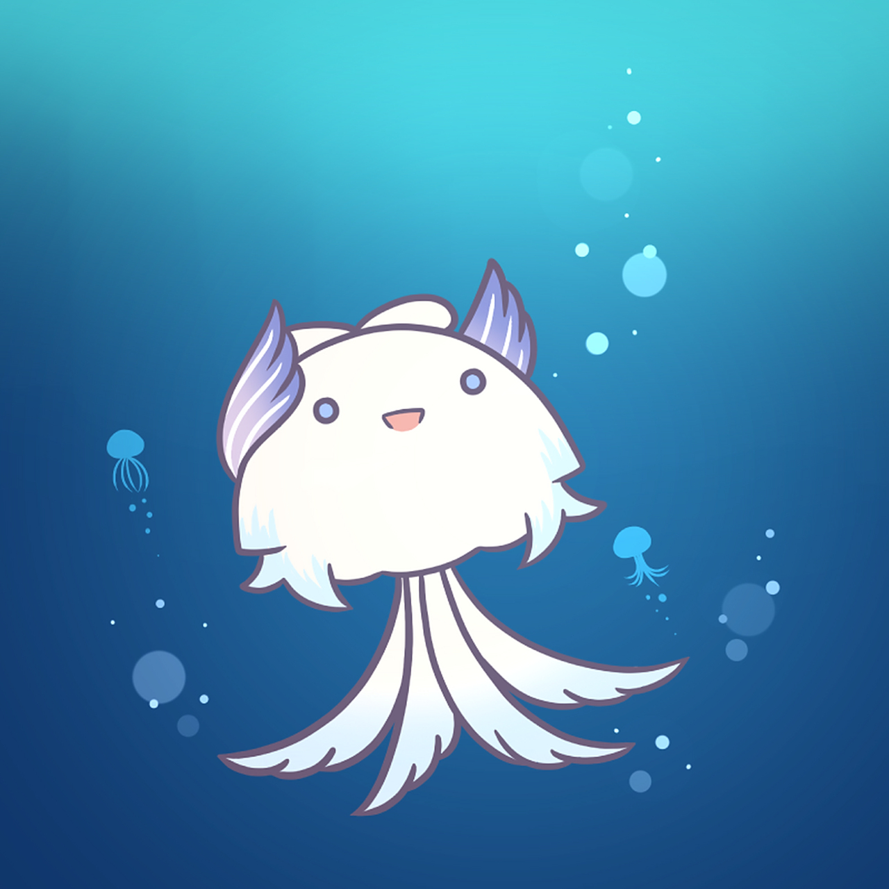 珊瑚宫心海的水母:"布鲁布鲁～"#原神# #二次元