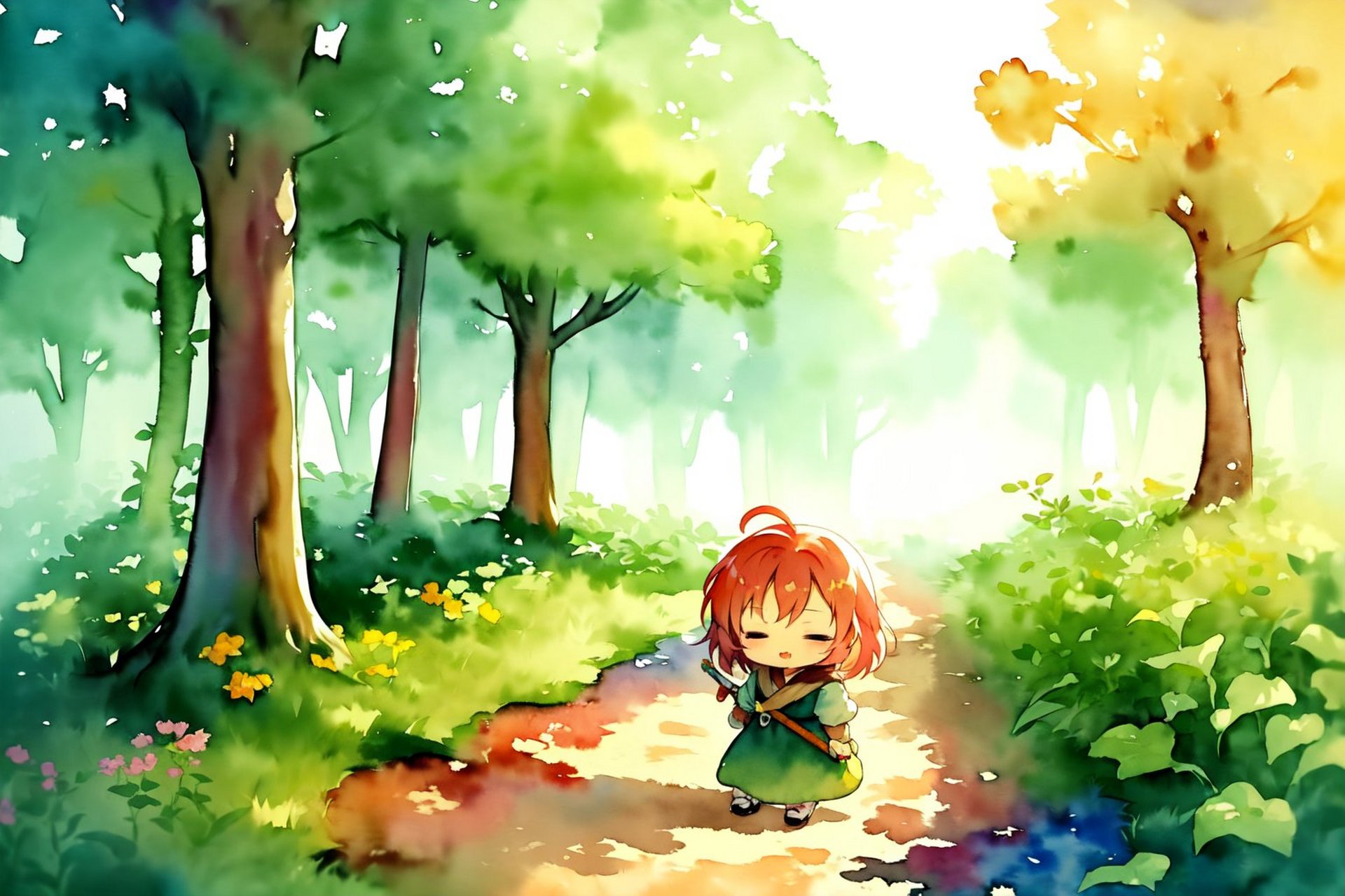 森林里赶路的小家伙 #动漫