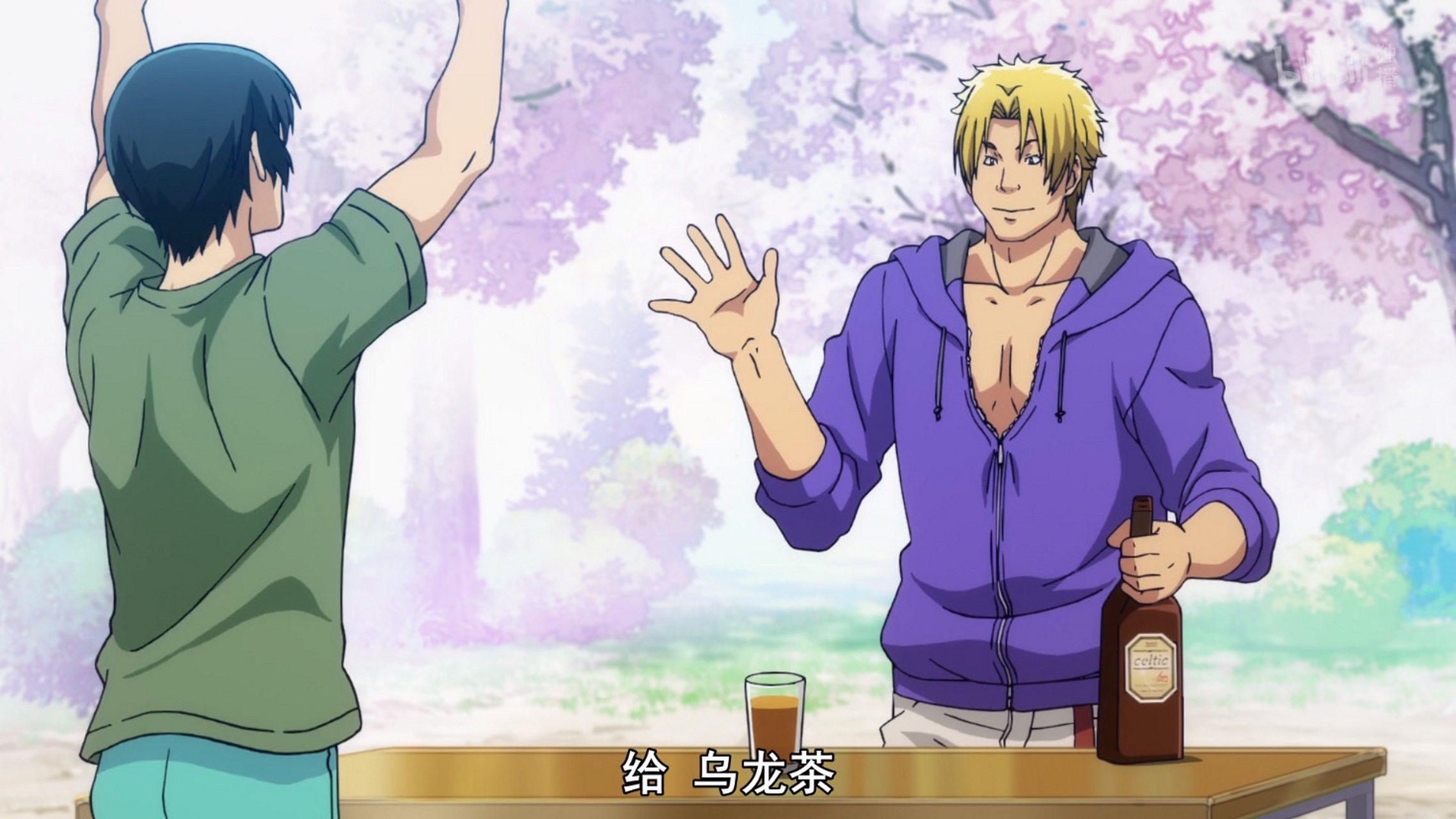 动漫里的梗可以多有料# 我挺喜欢碧蓝之海里面的一个梗的"来杯乌敛梃